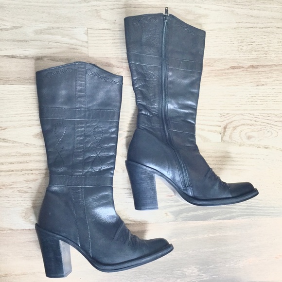 Vintage Zodiac Image Western tall heeled boots - Picture 8 of 14